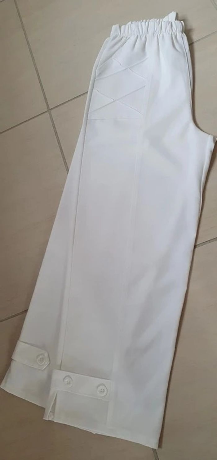 Pantalon court vintage taille élastique - photo numéro 6