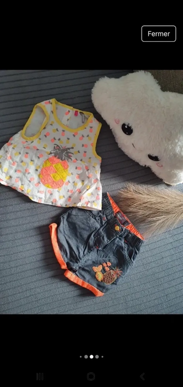 Lot vetements été bébé fille 6 mois - photo numéro 6