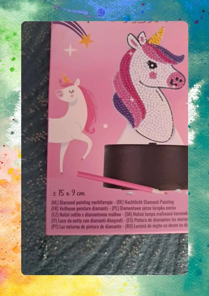 🦄 Kit Diamond Painting Licorne  Veilleuse Enfant 🌈 - photo numéro 2