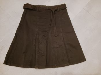 jupe marron en toile épaisse 36 Etam