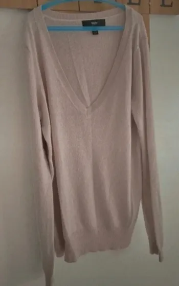 Pull léger rose paillette