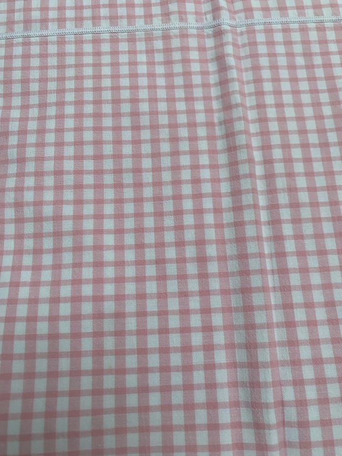 Drap plat vichy rose pour lit une personne - photo numéro 4