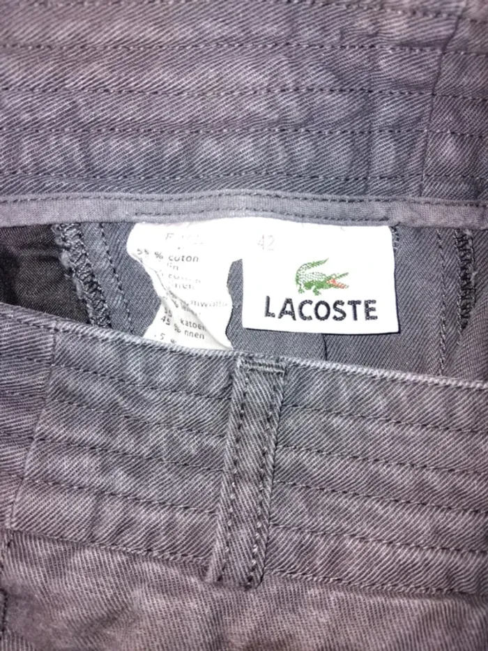 Pantalon jambes larges Lacoste t42 - photo numéro 9