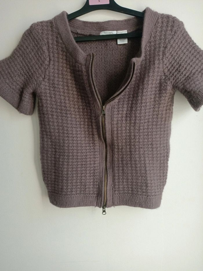 Gilet zippé laine angora - photo numéro 5