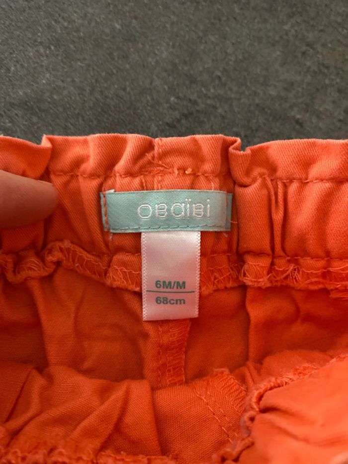 Lot de 2 shorts obaibi 6 mois - photo numéro 3