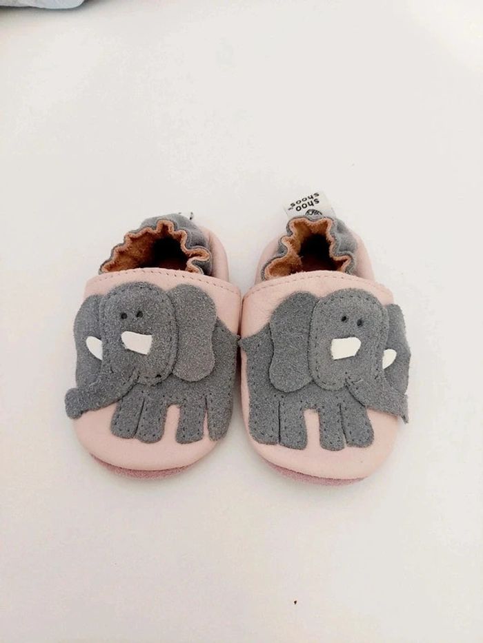 Chaussons en cuir 0 - 6 mois neufs