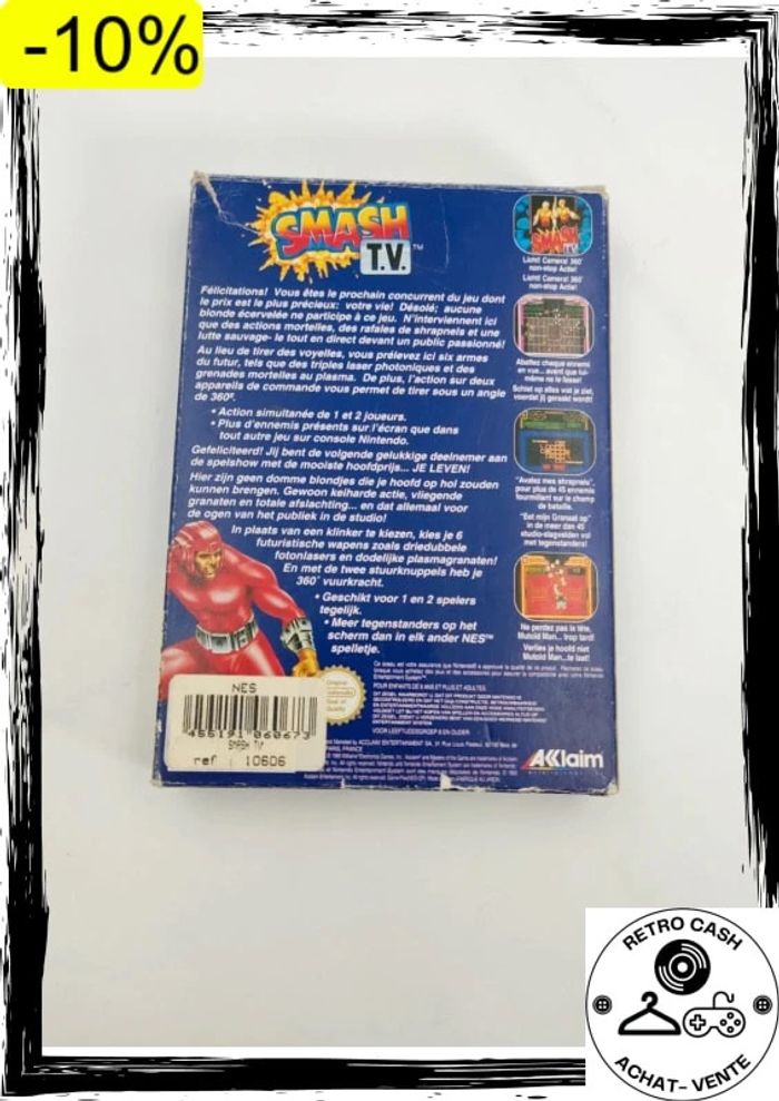 Jeu Nintendo NES Smash TV fra complet - photo numéro 6