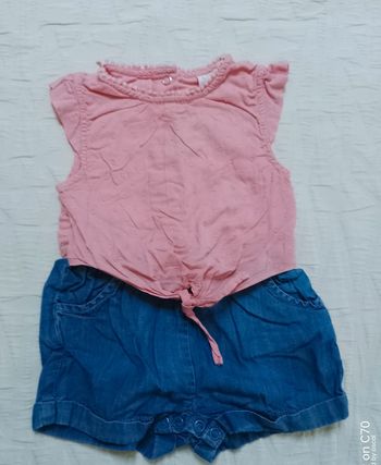 Jolie combishort combi jean 9 mois