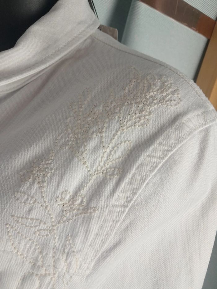 Leconte veste blanche été en jean T.46 neuve - photo numéro 9