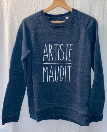 sweat coton bleu Artiste Maudit taille S
