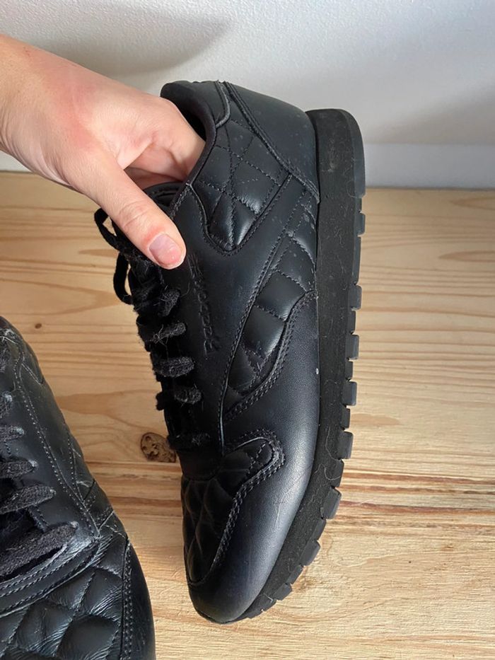 Reebok classic leather quilted noires - photo numéro 9