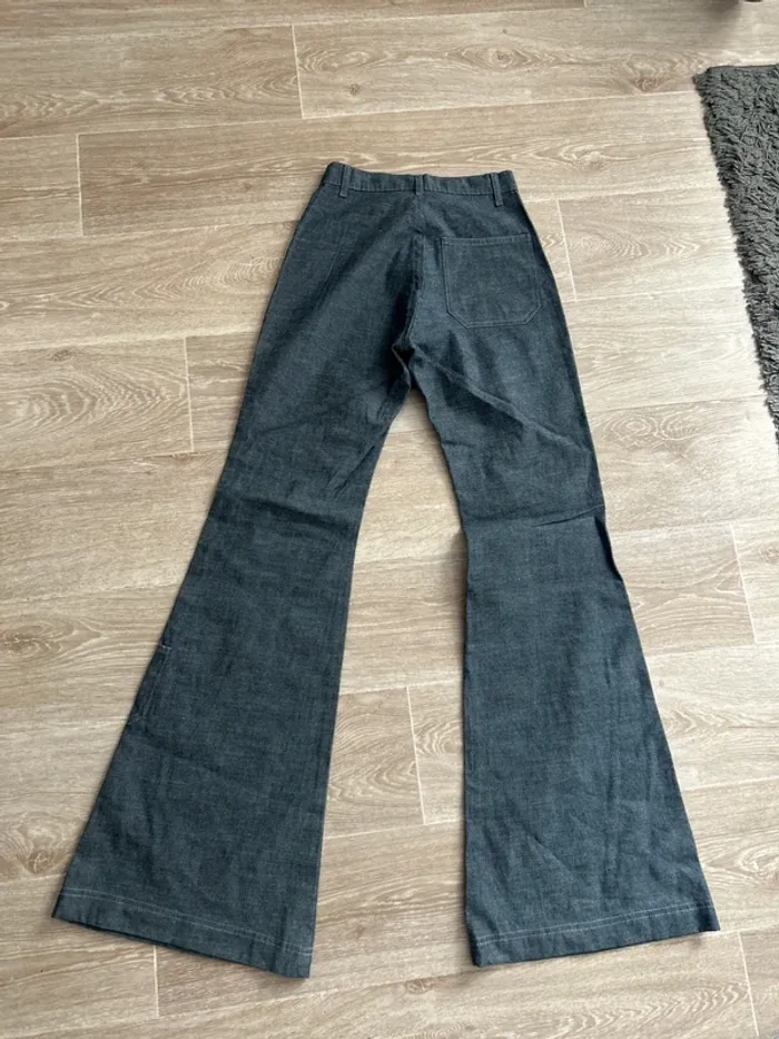 Pantalon gris pattes d’éléphant School Rag 26 S - photo numéro 3