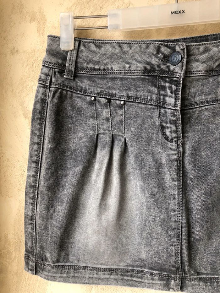 Mini jupe en jean noir délavé 36 - photo numéro 2