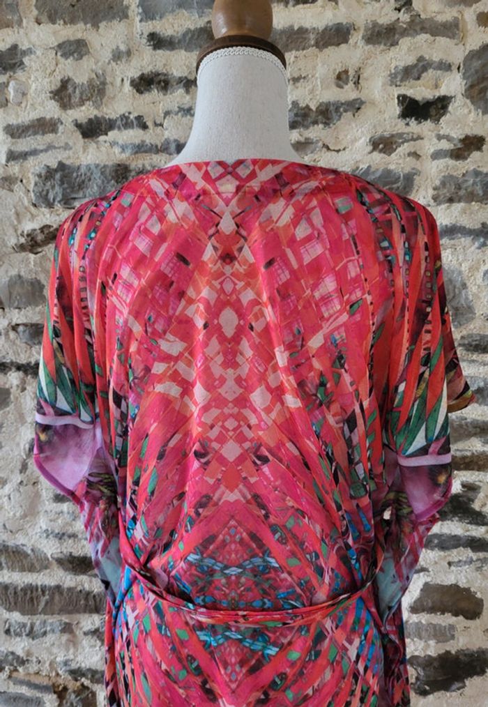 Tunique de plage style poncho sans manches rose fushia H&M Taille 34/36 - photo numéro 7