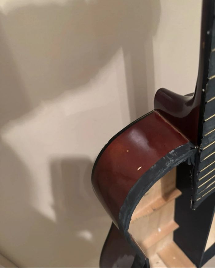 Étagère murale guitare fait main - photo numéro 8