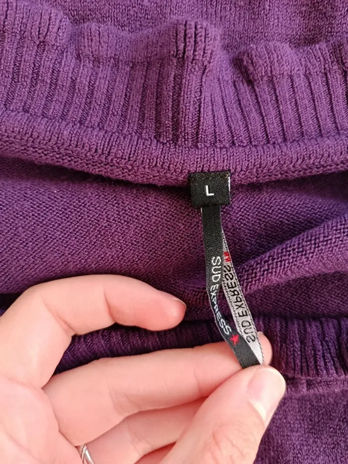 Robe violette Sud Express taille L très bon état - photo numéro 7