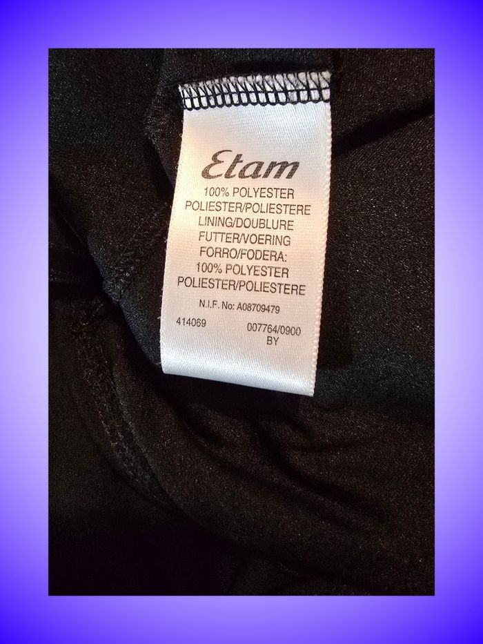 Jupe Noire Longue Fluide Etam – Effet Volanté Asymétrique – Taille 44 XXL – Très Bon État 
​ - photo numéro 4