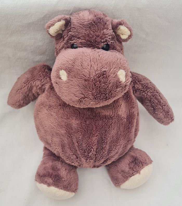 Doudou peluche Hippopotame marron 23 cm - Dans la savane  - Histoire d'ours