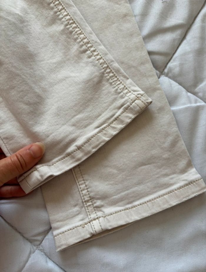 Jean etam jeans blanc écru crème taille basse slim y2k début 2000 taille M/38 - photo numéro 3