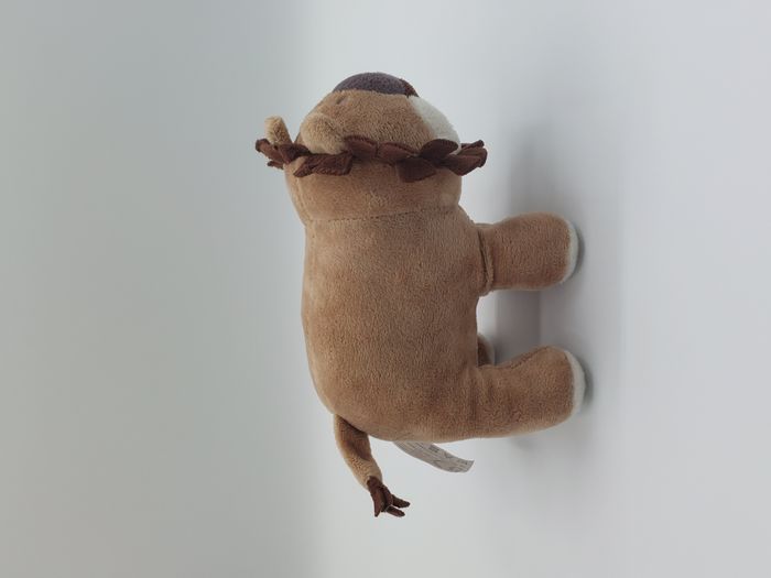 Peluche doudou lion beige marron blanc ZEEMAN gris 18 cm hors queue TBE - photo numéro 5