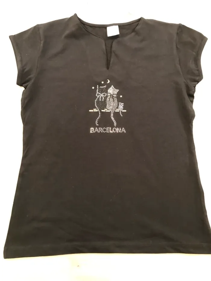 Tee shirt Barcelone chat