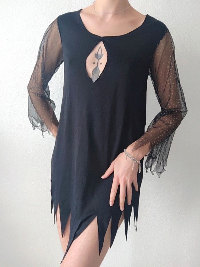 Robe sorcière manche transparente étoile - 36/S à 40/L - photo numéro 5