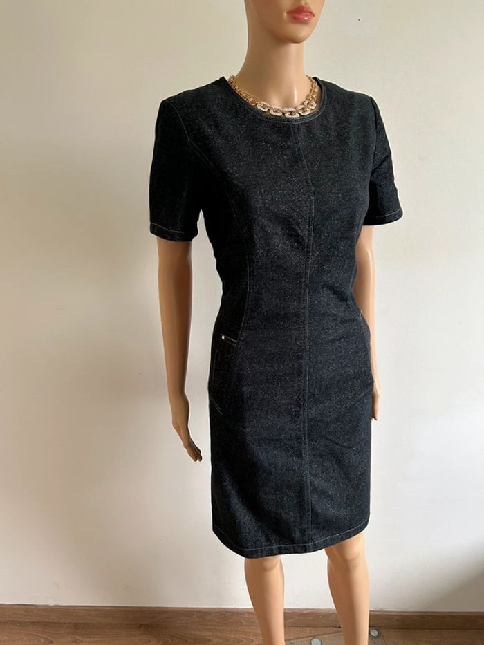 Robe en jean pailletée Christine Laure taille française 40 jamais portée - photo numéro 2