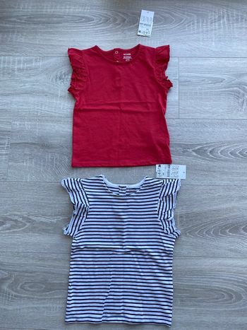 2 tee-shirt neufs kiabi 24 mois