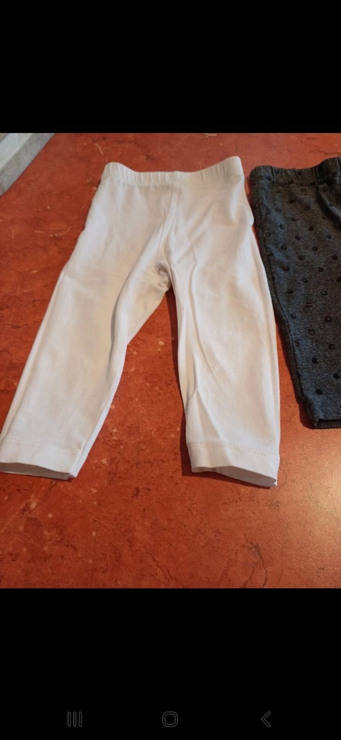 Lot de 3 leggings bébé taille 6 mois - photo numéro 3