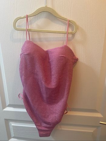 Maillot de bain rose 1 pièces à paillette
