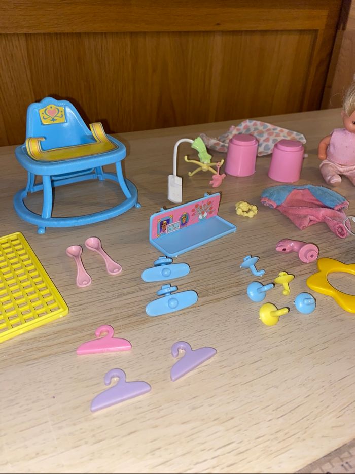 Mattel Barbie poupée doucoeur bebe baby accessoires family heart 1984 - photo numéro 6