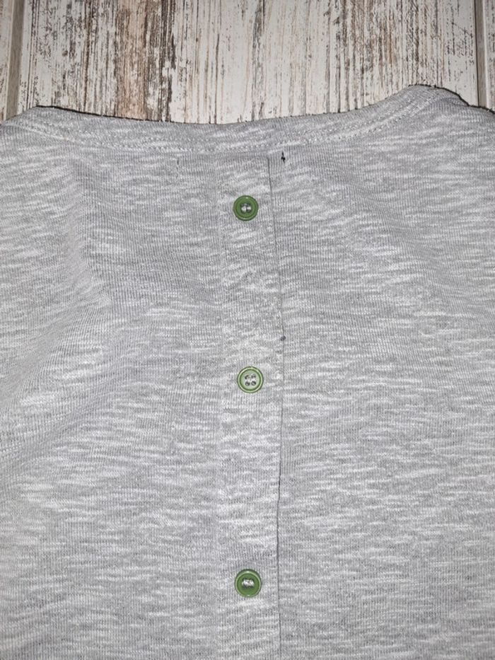 Haut fleuri boutons dos multicolore desigual - photo numéro 7