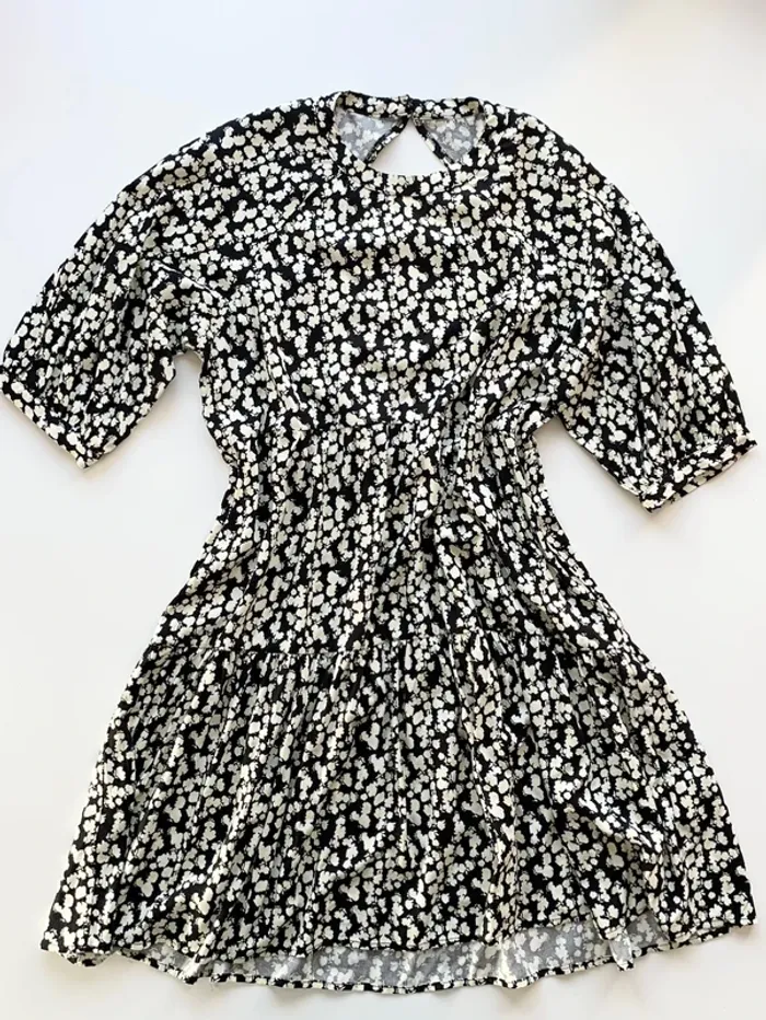 👗 Robe d'été noire à imprimé fleuri – chic & facile à porter - pepe jeans - Taille XS - photo numéro 3