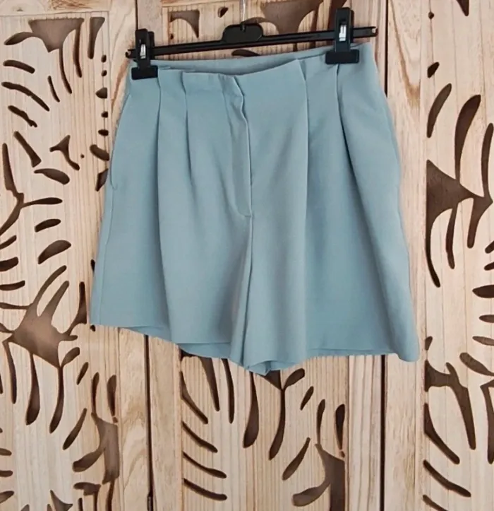 Short fluide bleu vert T 38 Primark - photo numéro 2