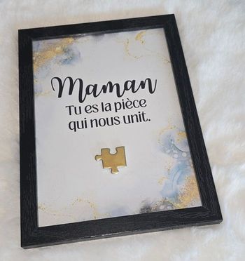 Cadre Maman Tu es la pièce qui nous unit.