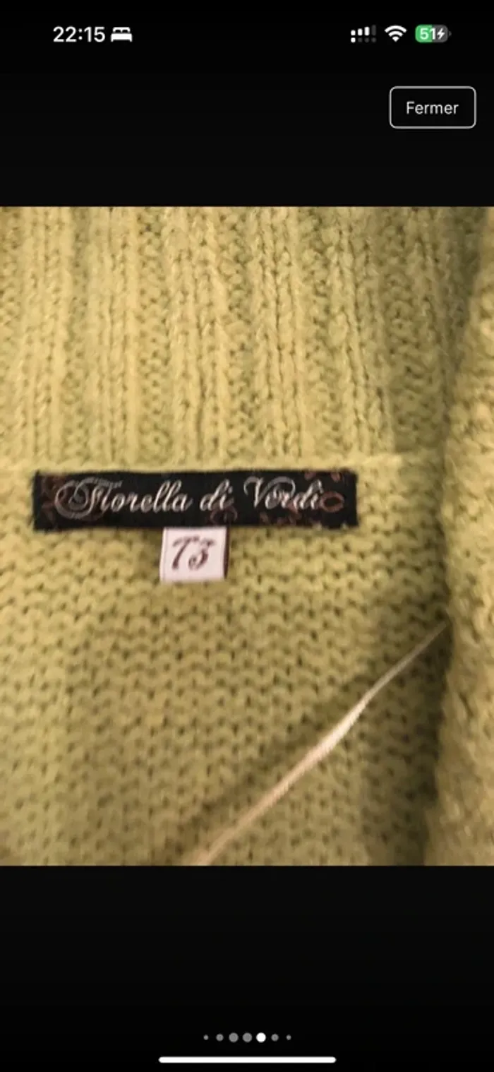 Joli pull taille 3 vert anis - photo numéro 6