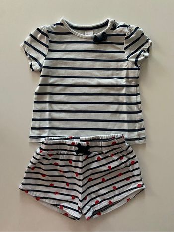 Ensemble marinière 9/12 mois