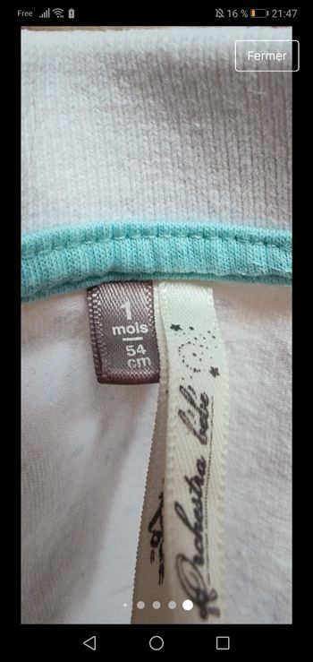 Salopette 1 mois kiabi