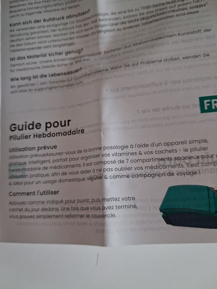 Lots de 2 piluliers à la semaine neuf - photo numéro 4
