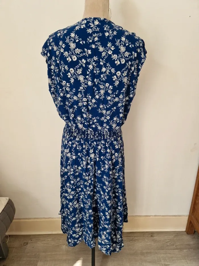 Robe longue fleurie bleu taille 46 - photo numéro 3