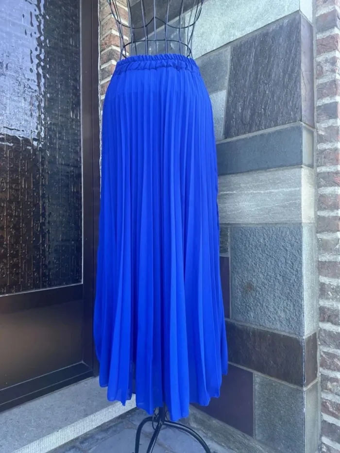 Jupe bleu plissée Amélie & Amélie - photo numéro 10