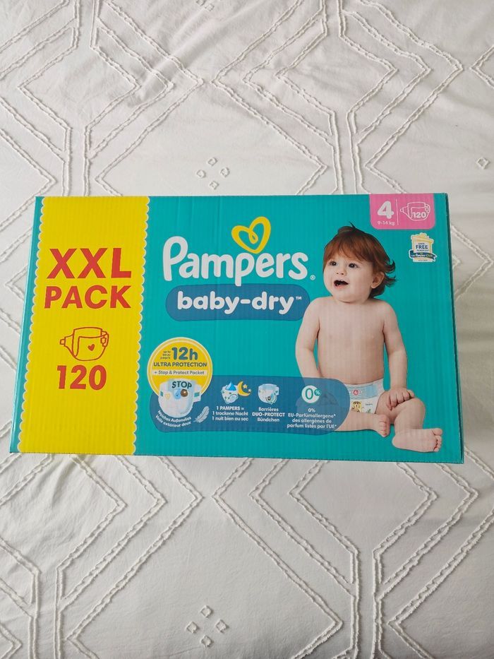 Pampers Baby-Dry Taille 4 XXL Pack 120 couches