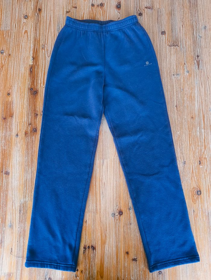 Pantalon de Jogging Garçon Domyos (Decathlon) 12 ans Polaire Chaud Bleu Marine - photo numéro 4