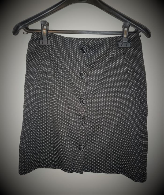 Jupe Mini Chic Etam - Points Blancs & Boutons Déco - photo numéro 3