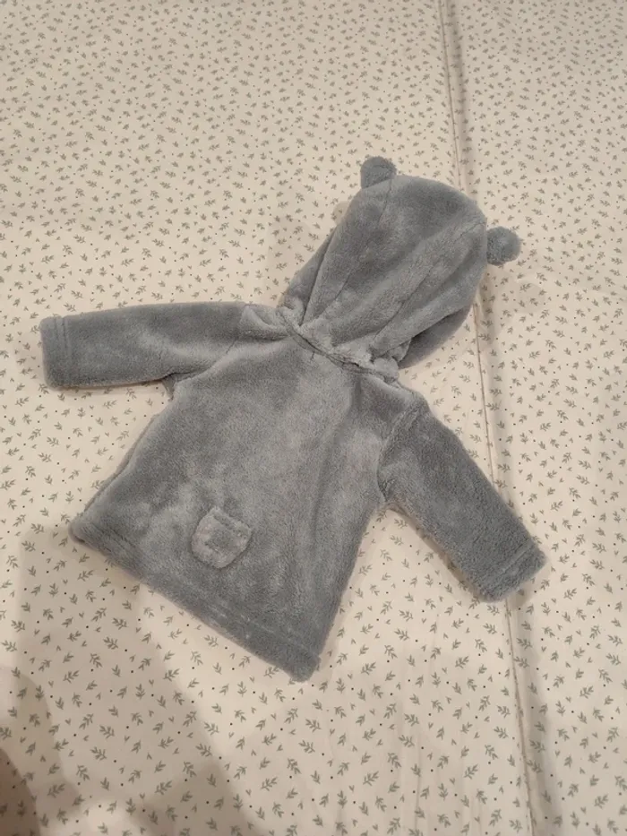 Veste douce et chaude ourson DPAM 3 mois neuve - photo numéro 3