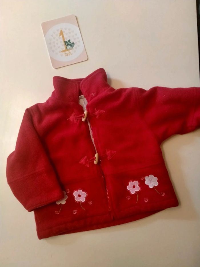 Veste polaire rouge fille 1 an - photo numéro 2