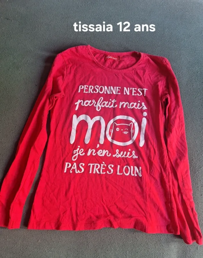 🎀 Tee-shirt ML tissaia 12 ans 🎀