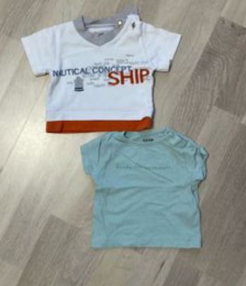 Lot de 2 tee-shirts manches courtes 1 mois