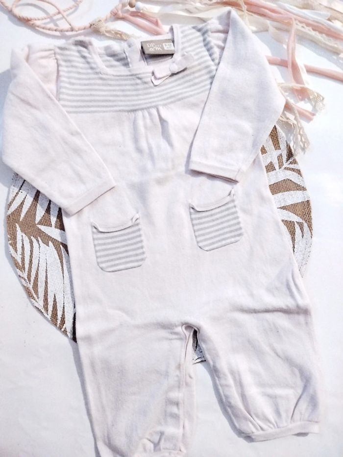 Pyjama en maille coton rose fille 9 12 mois dpam Du pareil au même - photo numéro 3