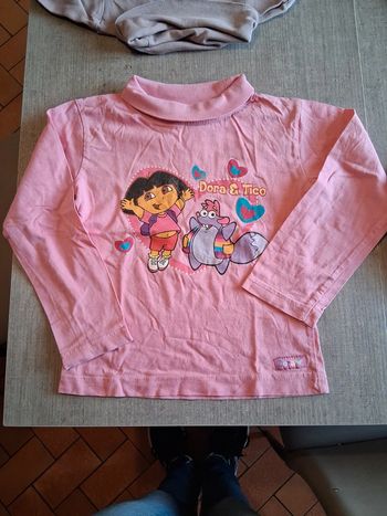 T-shirt manches longues col roule 6ans dora l'exploratrice